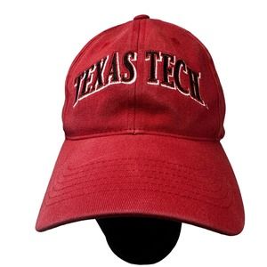 Texas Tech Black White Collegiate Arch Faded Red Fitted Hat Large XL